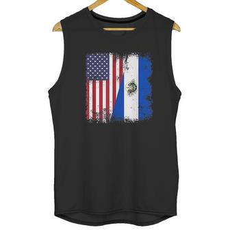 Half Salvadoran Flag Vintage El Salvador Usa Gift Men Tank Top | Favorety DE