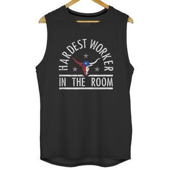 Hardest Worker In The Room Longhorn Flag Men Tank Top | Favorety UK