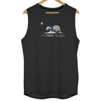 Hokusai In California Flag Wave In Bear Men Tank Top | Favorety UK