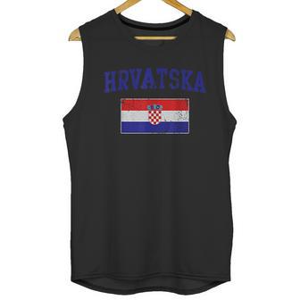 Hrvatska Croatia Flag Croatian Retro Fade Men Tank Top | Favorety DE