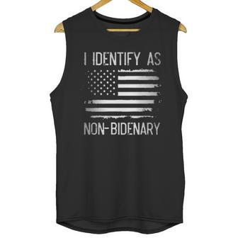 I Identify As Non Bidenary American Flag Enjoyable Gift 2022 Men Tank Top | Favorety AU