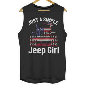 Just A Simple Jeep Girl American Flag 4Th Of July T Men Tank Top | Favorety AU