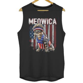 Meowica Cat Mullet American Flag Men Tank Top | Favorety AU