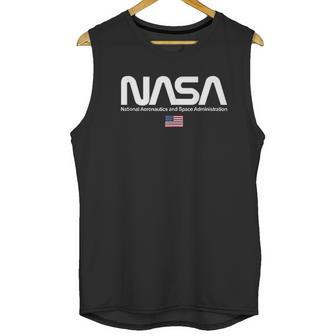 Nasa Worm Logo Insignia Symbol Usa Us Flag Graphic Men Tank Top | Favorety AU