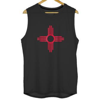 New Mexico Zia New Mexico Flag Art Print Men Tank Top | Favorety