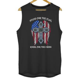 Notre Dame Fighting Irish Stand For The Flag Kneel For The Cross Men Tank Top | Favorety AU