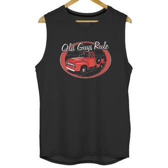 Old Guys Rule T Shirt For Men | Red Truck | Charcoal Men Tank Top | Favorety CA