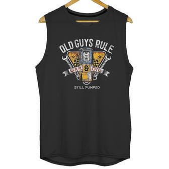 Old Guys Rule For Men Vintage Gas Pump Men Tank Top | Favorety