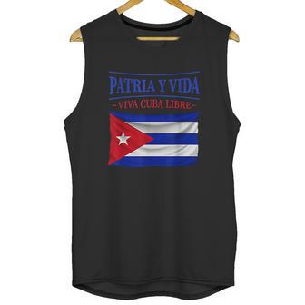 Patria Y Vida Vintage Flag For Cuba Lover Men Tank Top | Favorety