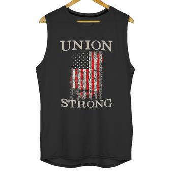 Pro Workers American Union Strong Pledge Allegiance To Flag Men Tank Top | Favorety UK