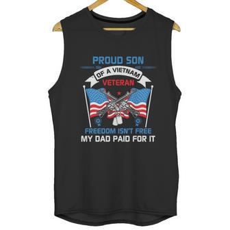 Proud Son Of A Vietnam Veteran Veteran Day Us Army Graphic Design Printed Casual Daily Basic Men Tank Top | Favorety AU