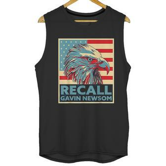 Recall Gavin Newsom 4Th Of July Us American Flag Eagle Men Tank Top | Favorety