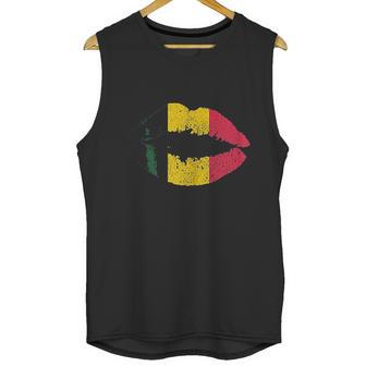 Reggae Kissing Lips Flag Rastafari Rasta Men Tank Top | Favorety