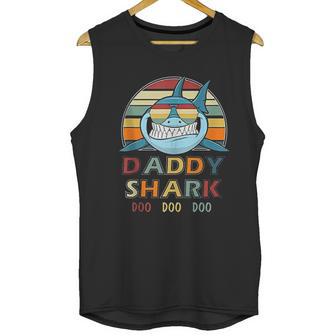 Retro Vintage Daddy Shark Men Tank Top | Favorety AU