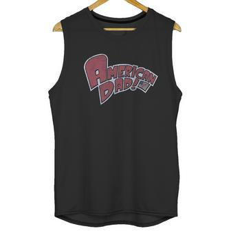 Ripple Junction American Dad Adult Unisex Big And Tall Vintage Logo Light Weight Men Tank Top | Favorety