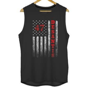 Ron Desantis 2024 American Flag Vintage Faded Distressed Men Tank Top | Favorety AU