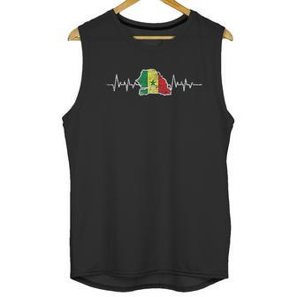 Senegalese Flag Heartbeat Men Tank Top | Favorety CA