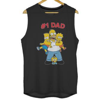 The Simpsons Cuddle Number One Dad Men Tank Top | Favorety CA