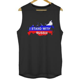 I Stand With Russia Support Russia Russian Flag Men Tank Top | Favorety