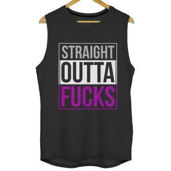 Straight Outta Fucks Pride Asexuality Asexual Flag Lgbt Gift Graphic Design Printed Casual Daily Basic Men Tank Top | Favorety DE