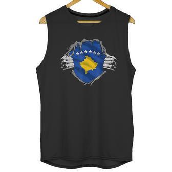 Super Kosovar Heritage Kosovo Roots Flag Gift Men Tank Top | Favorety CA