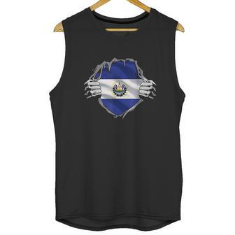 Super Salvadoran Heritage El Salvador Roots Flag Gift Men Tank Top | Favorety UK