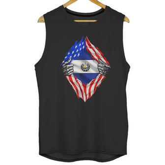 Super Salvadoran Heritage El Salvador Roots Usa Flag Men Tank Top | Favorety CA