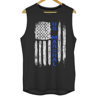 Thin Blue Line Flag American Us Marshal Men Tank Top | Favorety UK