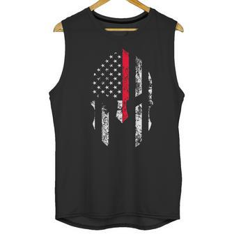 Thin Red Line Spartan Usa Flag Men Tank Top | Favorety AU