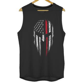 Thin Red Line Usa Flag Firefighter Spartan Men Tank Top | Favorety CA