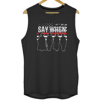 Tombstone Say When American Flag Men Tank Top | Favorety AU