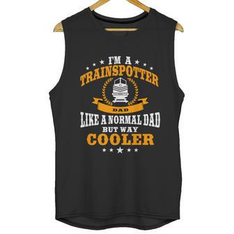 Trainspotter Dad Trainspotting Design Steam Locomotive Funny Gift Graphic Design Printed Casual Daily Basic Men Tank Top | Favorety AU