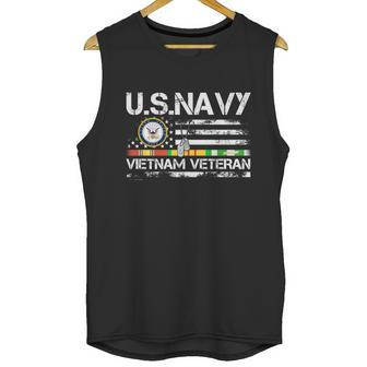 Us Navy Vietnam Veteran Usa Flag Vietnam Vet Flag Gift Graphic Design Printed Casual Daily Basic Men Tank Top | Favorety