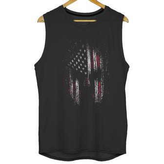 Usa Flag American Spartan Patriotic Men Tank Top | Favorety