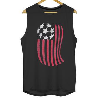 Usa National Flag With Soccer Ball Distressed Gift Men Tank Top | Favorety AU