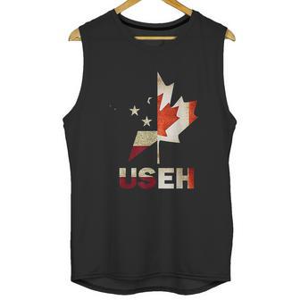 Useh Leaf Canadian American Flag Canada Usa Gift Men Tank Top | Favorety DE