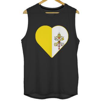 Vatican City Flag Heart Men Tank Top | Favorety