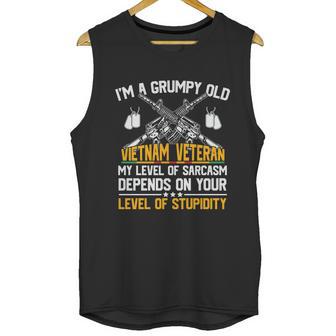 Veteran Day Im A Grumpy Old Vietnam Veteran Graphic Design Printed Casual Daily Basic Men Tank Top | Favorety AU