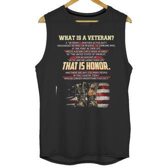 What Is A Veteran That Is Honor 2022 New Gift Men Tank Top | Favorety