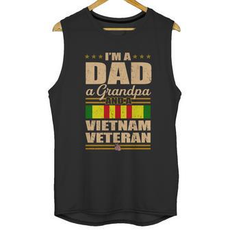 Veterans Day Im A Dad Grandpa And A Vietnam Veteran Meaningful Gift Graphic Design Printed Casual Daily Basic Men Tank Top | Favorety