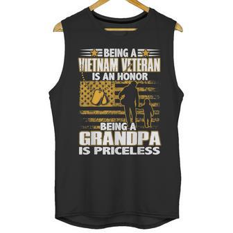 Mens Being Vietnam Veteran Is An Honor Grandpa Is Priceless Men Tank Top | Favorety DE