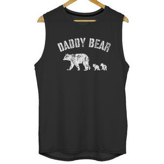 Vintage Daddy Bear With 2 Two Cubs Dad Father Papa Gift Men Tank Top | Favorety DE