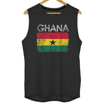 Vintage Ghana Ghanaian Flag Pride Gift Men Tank Top | Favorety