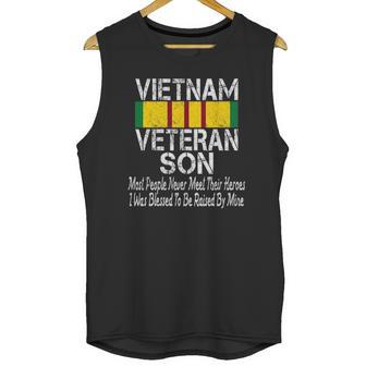 Vintage Us Military Family Vietnam Veteran Son Men Tank Top | Favorety