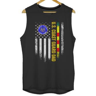 Vintage Usa Flag Proud Us Coast Guard Vietnam Veteran Dad Gift Graphic Design Printed Casual Daily Basic Men Tank Top | Favorety AU