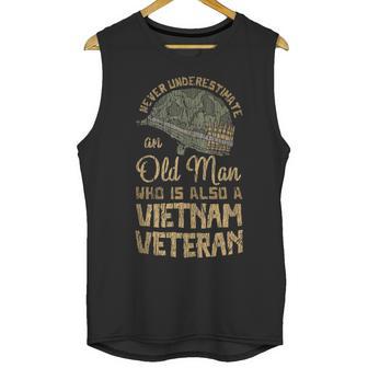 Vintage Veteran Grandpa Proud Army Vietnam Veteran Old Man Men Tank Top | Favorety