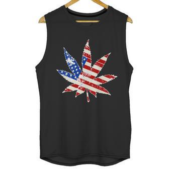 Vintage Weed American Flag 420 Men Tank Top | Favorety