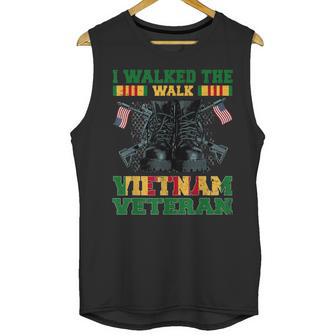 I Walked The Walk Vietnam Veteran American Flag Veterans Day Men Tank Top | Favorety