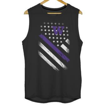 Washington Huskies American Flag Men Tank Top | Favorety CA