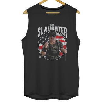 Wwe Sgt Slaughter With Flag Men Tank Top | Favorety UK